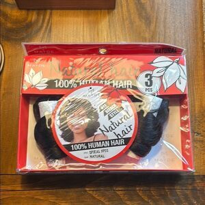 NWT Natural Dark Silky Spiral Hair 3 pcs